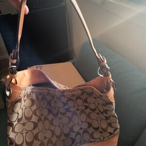 Coach Brown and Tan Shoulder Bag - SOLD - SOLD - SOLD on Another Site